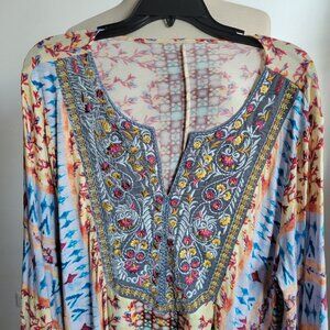 SOFT SURROUNDINGS Women's Floral Embroidered Tunic Top (Size: X-Large)